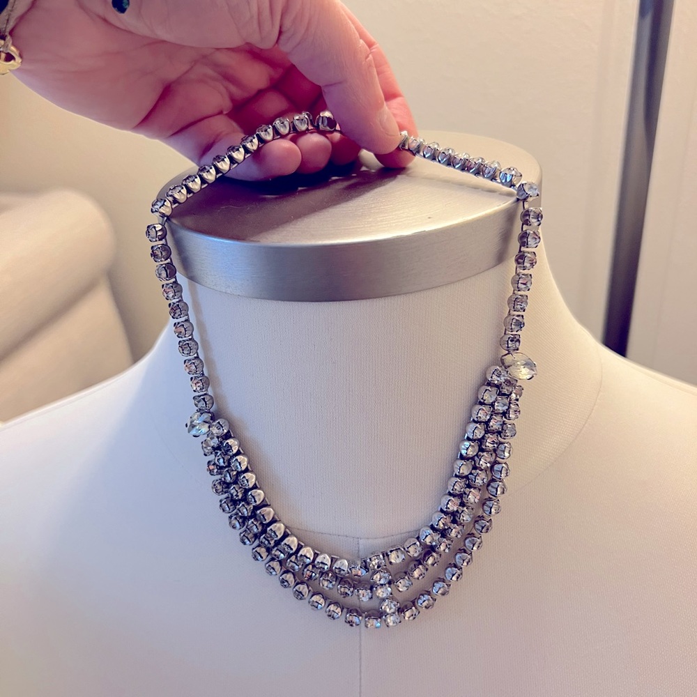 Mega SALE!  3-Row Vintage Cubic Zirconia Choker set in stainless steel